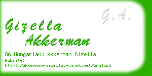 gizella akkerman business card